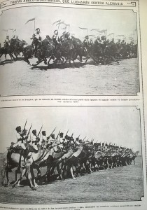 Tropas indostánicas antes de entrar en combate.