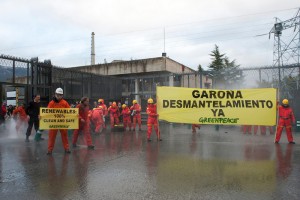 Acción de Greenpeace en contra de Garoña.